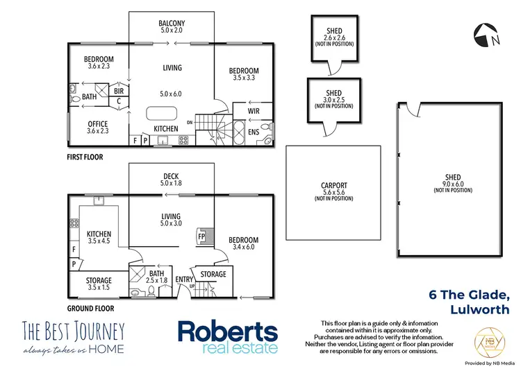 Floorplan of Homely house listing, 6 The Glade, Lulworth TAS 7252