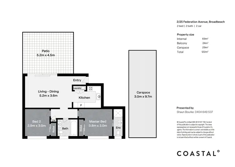 Floorplan of Homely apartment listing, 2/25 Federation Avenue, Broadbeach QLD 4218