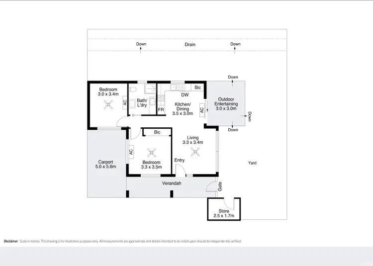 Floorplan of Homely unit listing, 5/46 Tanami Drive, Bilingurr WA 6725