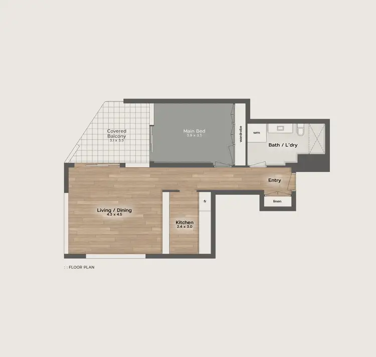 Floorplan of Homely apartment listing, 1509/18 Hanlan Street, Surfers Paradise QLD 4217