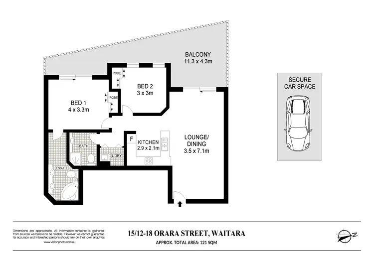 Floorplan of Homely apartment listing, 15/12-18 Orara Street, Waitara NSW 2077