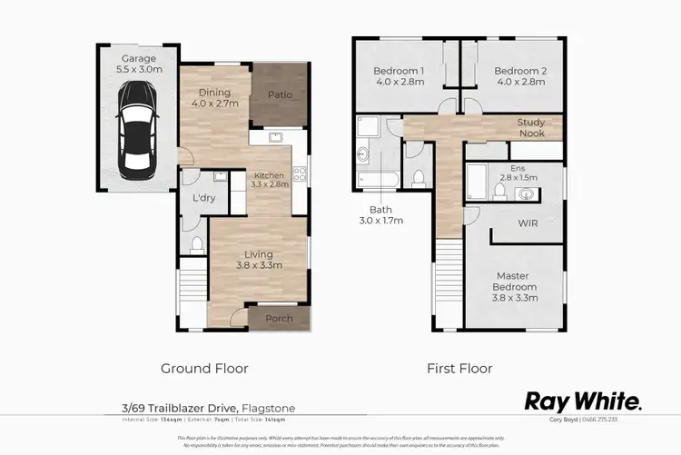 Floorplan of Homely townhouse listing, 3/69 Trailblazer Drive, Flagstone QLD 4280