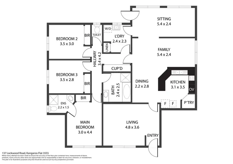 Floorplan of Homely house listing, 137 Lockwood Road, Kangaroo Flat VIC 3555