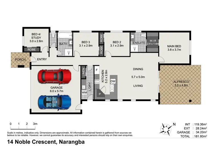 Floorplan of Homely house listing, 14 Noble Crescent, Narangba QLD 4504