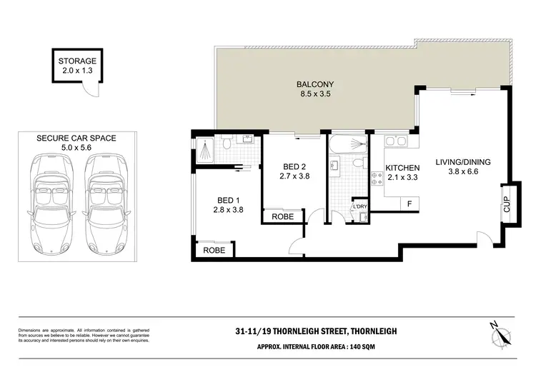 Floorplan of Homely unit listing, 31/11-19 Thornleigh Street, Thornleigh NSW 2120