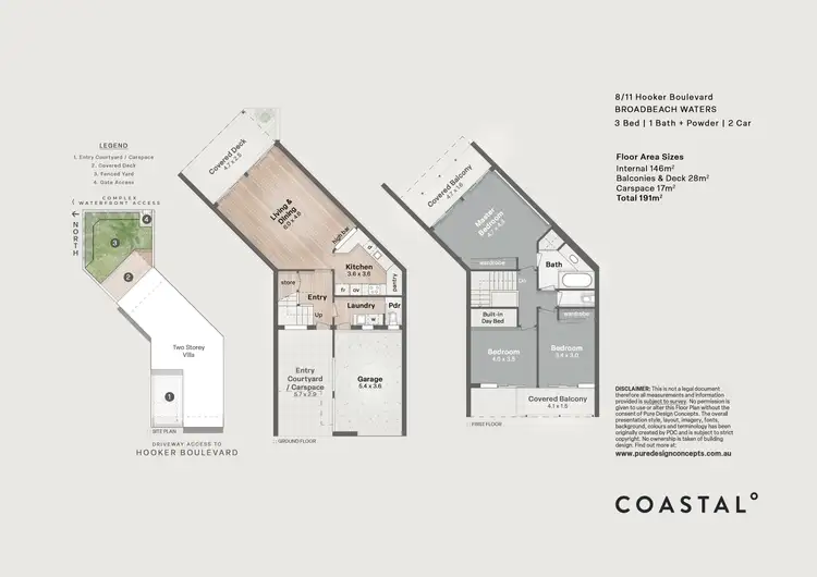 Floorplan of Homely townhouse listing, 8/11 Hooker Boulevard, Broadbeach Waters QLD 4218