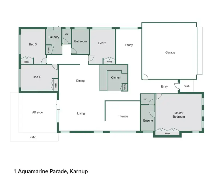 Floorplan of Homely house listing, 1 Aquamarine Parade, Karnup WA 6176