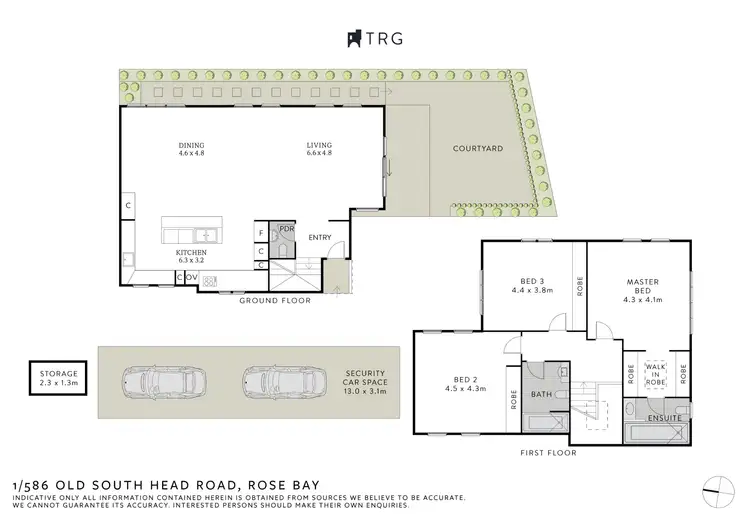 Floorplan of Homely townhouse listing, 1/586 Old South Head Road, Rose Bay NSW 2029