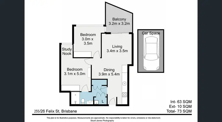 Floorplan of Homely apartment listing, 255/26 Felix Street, Brisbane City QLD 4000