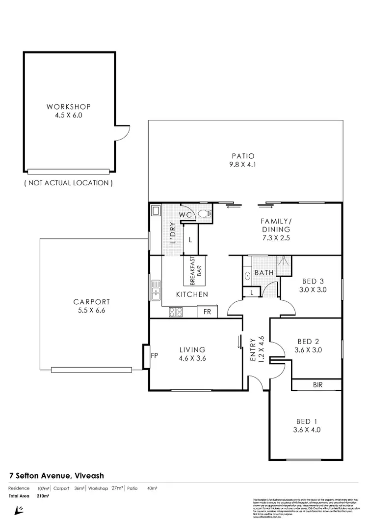 Floorplan of Homely house listing, 7 Sefton Avenue, Viveash WA 6056