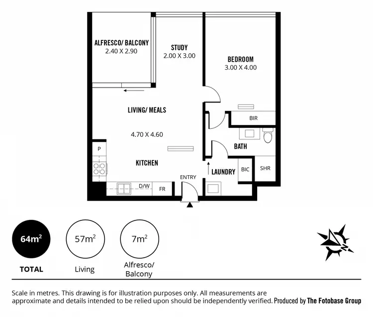 Floorplan of Homely apartment listing, 1709/180 Franklin Street, Adelaide SA 5000