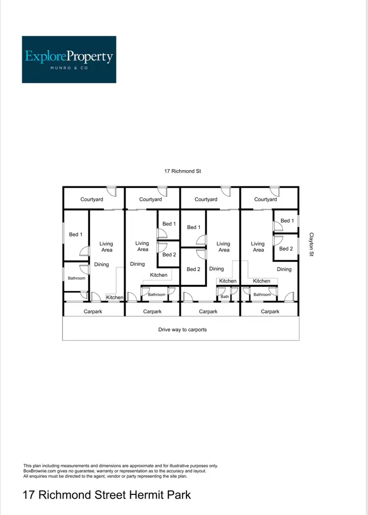 Floorplan of Homely block of units listing, 1- 4/17 Richmond Street, Hermit Park QLD 4812