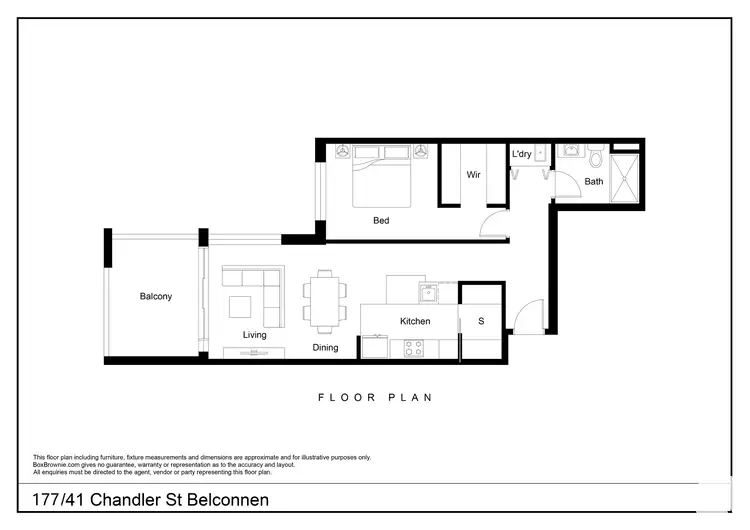 Floorplan of Homely apartment listing, 177/41 Chandler St, Belconnen ACT 2617