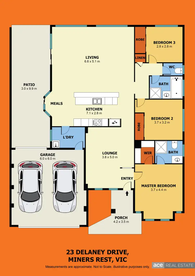 Floorplan of Homely house listing, 23 Delaney Drive, Miners Rest VIC 3352
