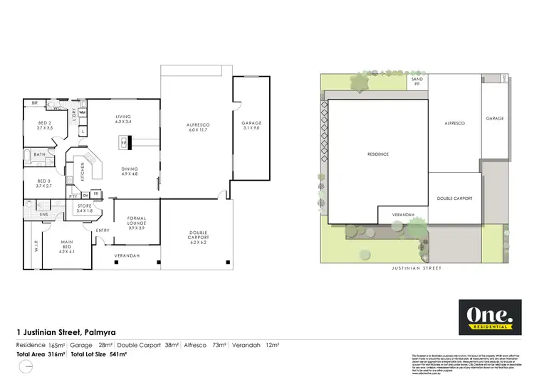 Floorplan of Homely house listing, 1 Justinian Street, Palmyra WA 6157