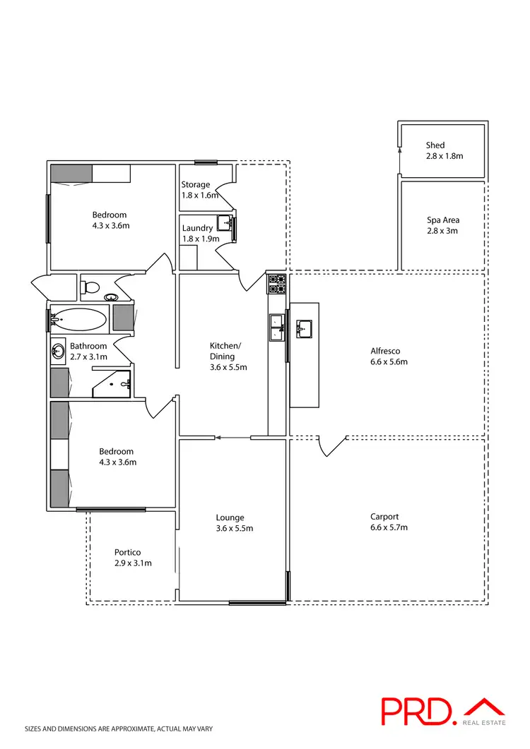 Floorplan of Homely house listing, 75 Box Street, Merbein VIC 3505