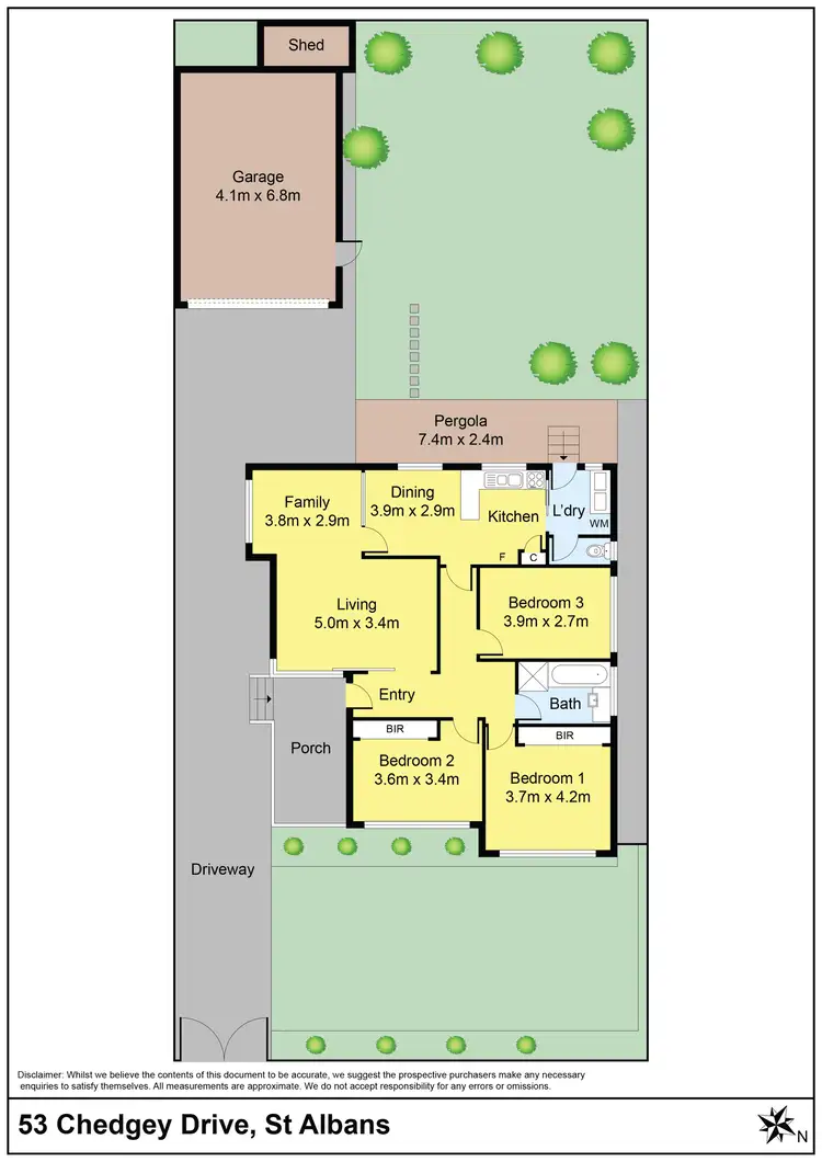 Floorplan of Homely house listing, 53 Chedgey Drive, St Albans VIC 3021