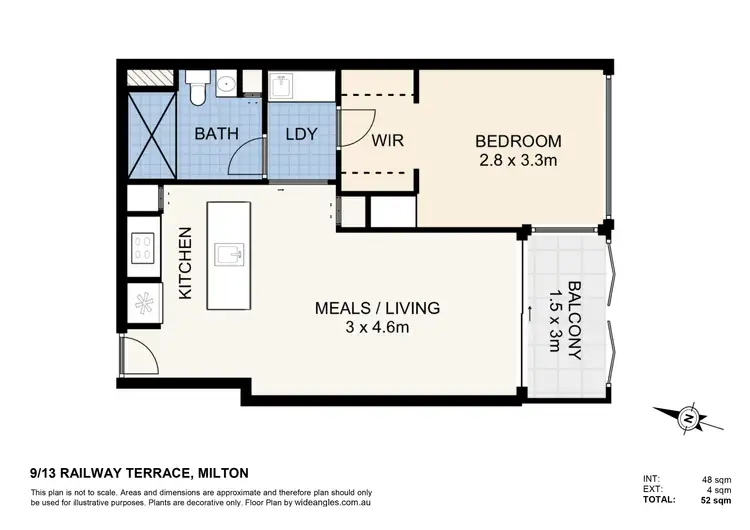 Floorplan of Homely apartment listing, 9/13 Railway Terrace, Milton QLD 4064