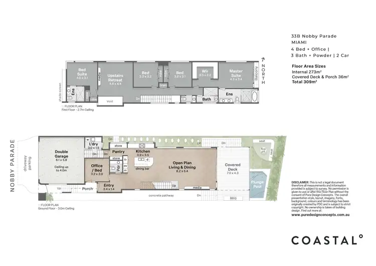 Floorplan of Homely house listing, 33B Nobby Parade, Miami QLD 4220