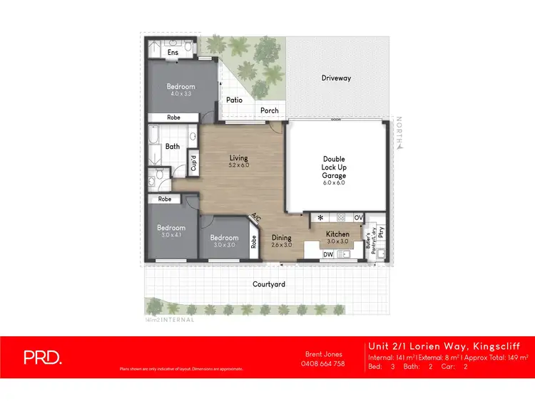 Floorplan of Homely semi-detached listing, 2/1 Lorien Way, Kingscliff NSW 2487