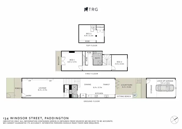 Floorplan of Homely house listing, 134 Windsor Street, Paddington NSW 2021