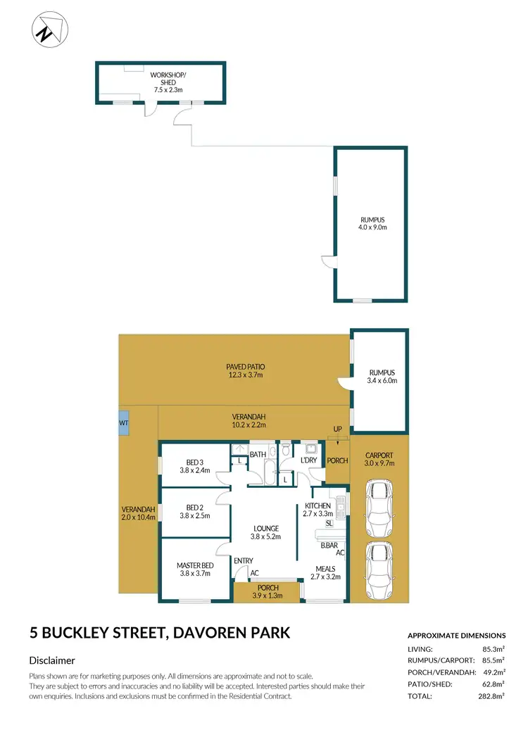 Floorplan of Homely house listing, 5 Buckley Street, Davoren Park SA 5113