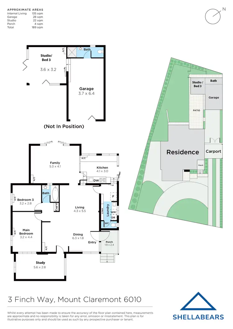 Floorplan of Homely house listing, 3 Finch Way, Mount Claremont WA 6010