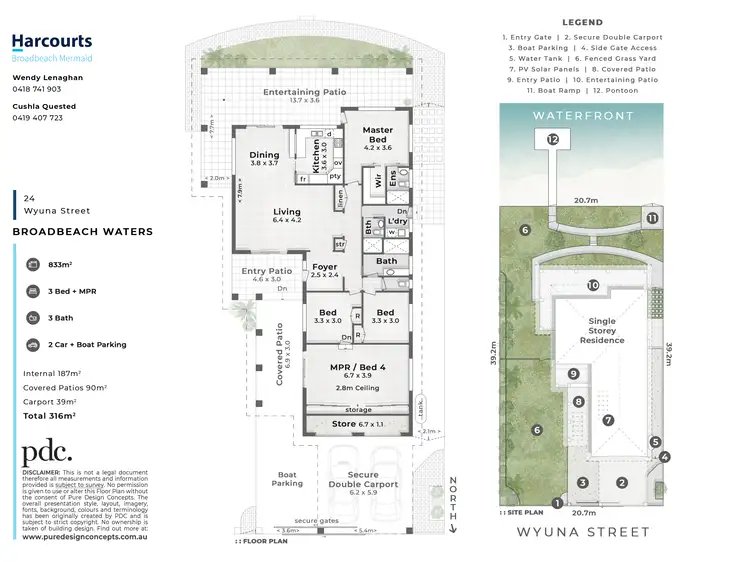 Floorplan of Homely house listing, 24 Wyuna Street, Broadbeach Waters QLD 4218