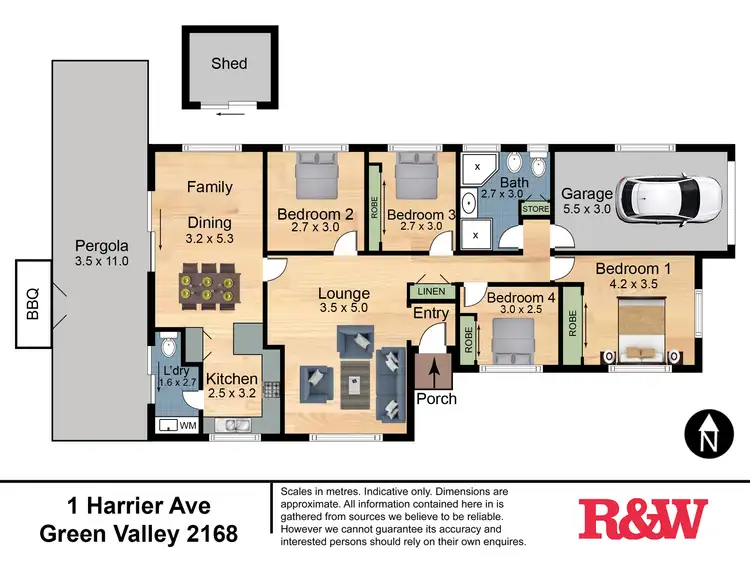 Floorplan of Homely house listing, 1 Harrier Ave, Green Valley NSW 2168