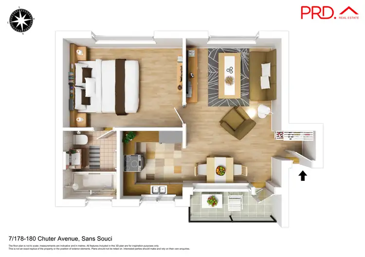 Floorplan of Homely unit listing, 7/178-180 Chuter Avenue, Sans Souci NSW 2219