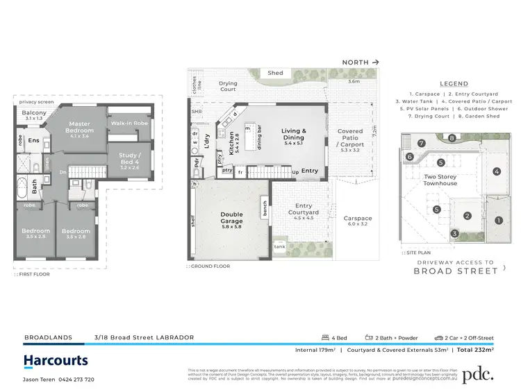 Floorplan of Homely townhouse listing, 3/18 Broad Street, Labrador QLD 4215