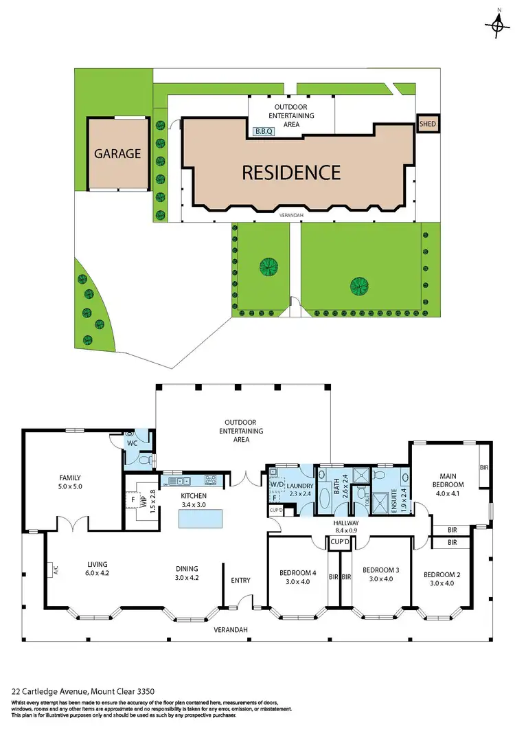 Floorplan of Homely house listing, 22 Cartledge Avenue, Mount Clear VIC 3350