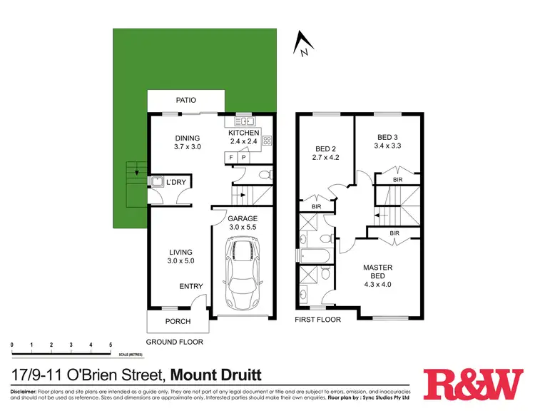 Floorplan of Homely townhouse listing, 17/9-11 O'Brien Street, Mount Druitt NSW 2770