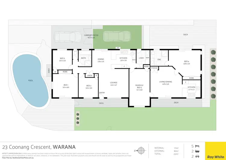 Floorplan of Homely house listing, 23 Coonang Crescent, Warana QLD 4575