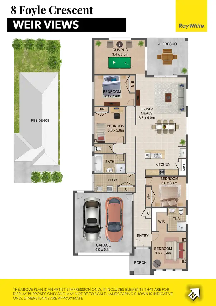 Floorplan of Homely house listing, 8 Foyle Crescent, Weir Views VIC 3338