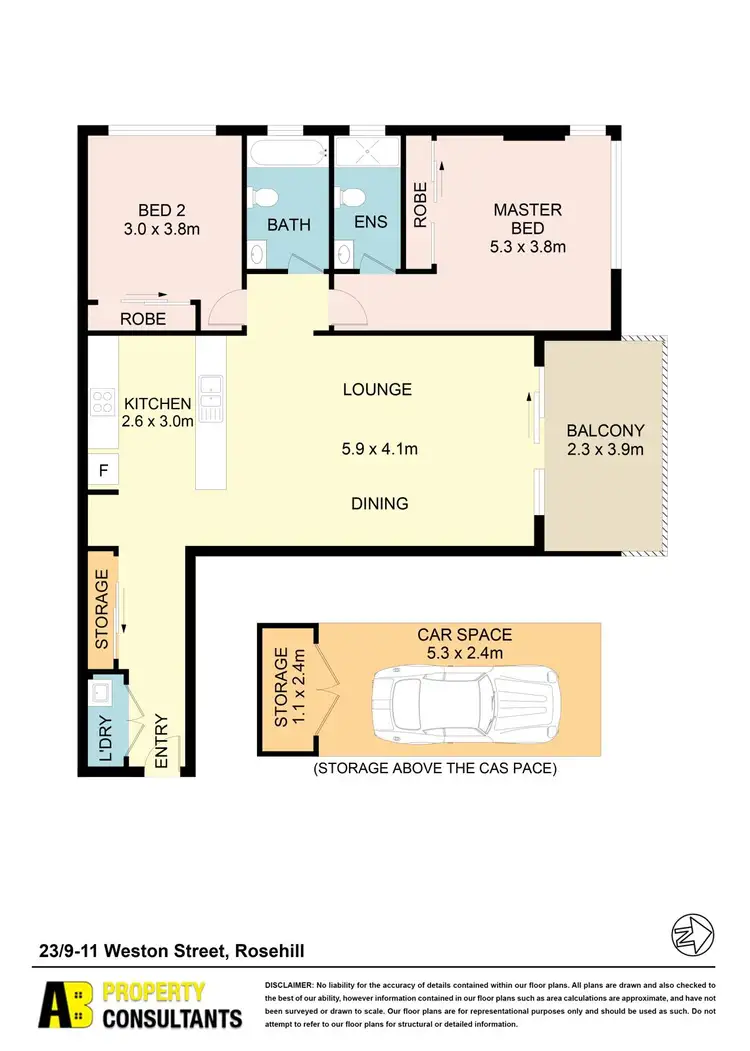 Floorplan of Homely unit listing, 23/9-11 Weston Street, Rosehill NSW 2142