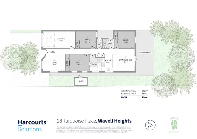 Floorplan of Homely house listing, 28 Turquoise Place, Wavell Heights QLD 4012