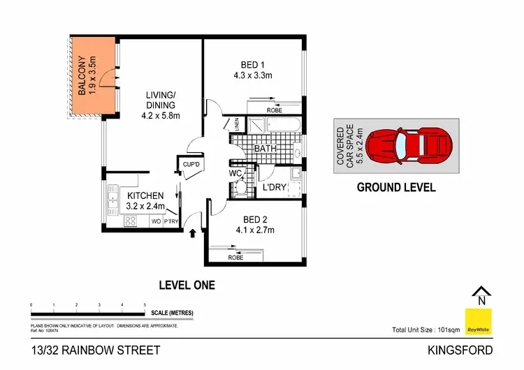 Floorplan of Homely apartment listing, 13/32 Rainbow Street, Kingsford NSW 2032