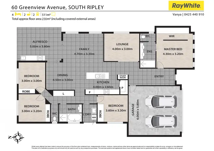 Floorplan of Homely house listing, 60 Greenview Avenue, South Ripley QLD 4306