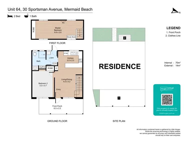 Floorplan of Homely unit listing, 64/30 Sportsman Avenue, Mermaid Beach QLD 4218