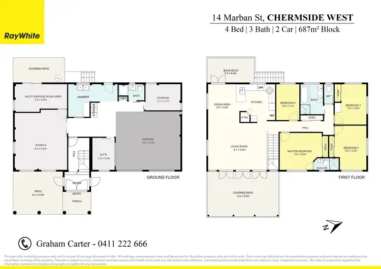 Floorplan of Homely house listing, 14 Marban Street, Chermside West QLD 4032