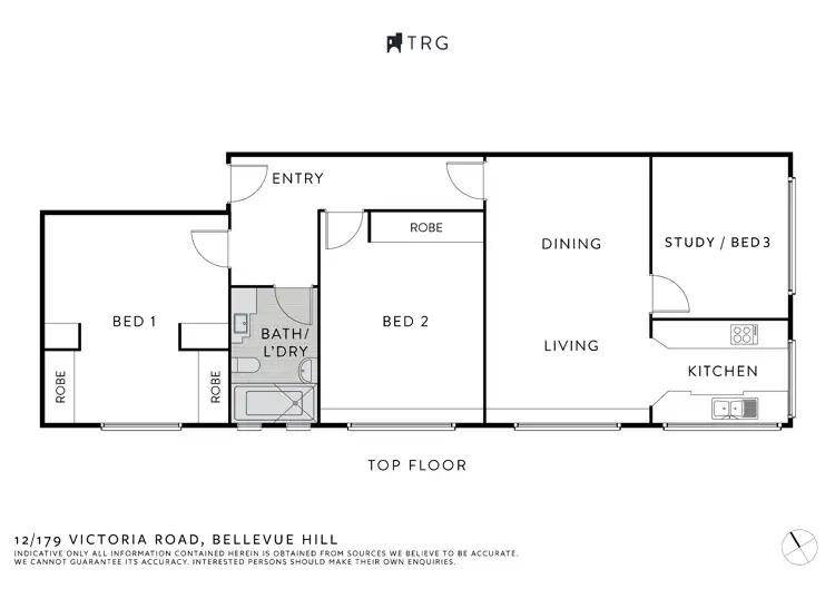 Floorplan of Homely apartment listing, 12/179 Victoria Road, Bellevue Hill NSW 2023