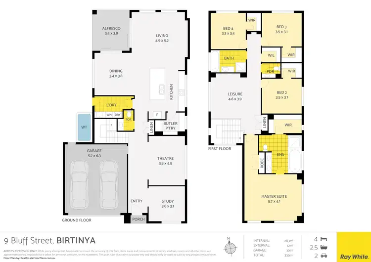 Floorplan of Homely house listing, 9 Bluff Street, Birtinya QLD 4575