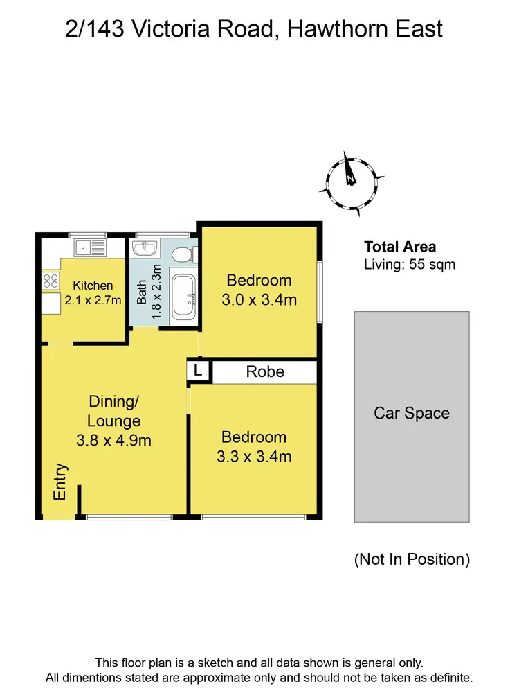 Floorplan of Homely apartment listing, 2/143 Victoria Road, Hawthorn East VIC 3123