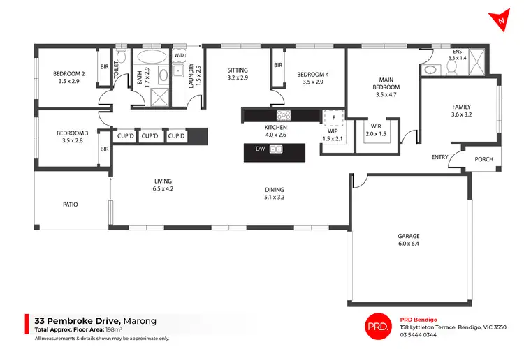 Floorplan of Homely house listing, 33 Pembroke Drive, Marong VIC 3515