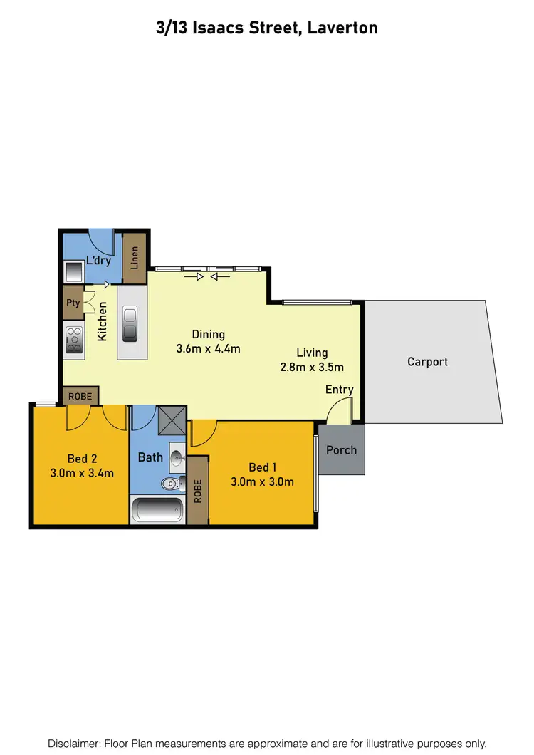 Floorplan of Homely unit listing, 3/13 Isaacs Street, Laverton VIC 3028
