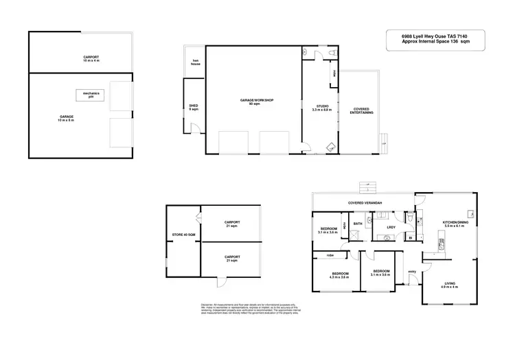 Floorplan of Homely house listing, 6988 Lyell Highway, Ouse TAS 7140