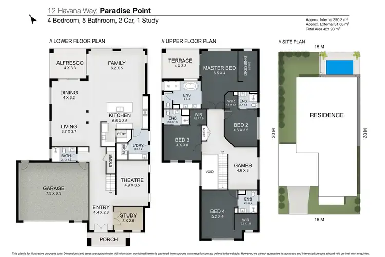 Floorplan of Homely house listing, 12 Havana Way, Paradise Point QLD 4216