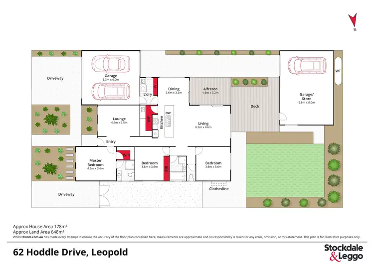 Floorplan of Homely house listing, 62 Hoddle Drive, Leopold VIC 3224