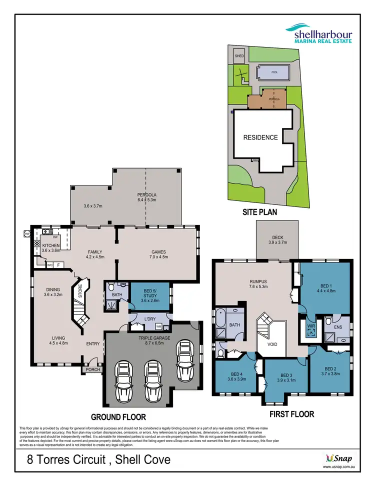 Floorplan of Homely house listing, 8 Torres Circuit, Shell Cove NSW 2529